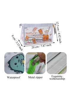 Y&D Pencil Case Pen Bag 2 Pieces Portable Office Stationery Pouch, Clear PVC Zipper Bag, Waterproof Makeup Bags  - Image 4