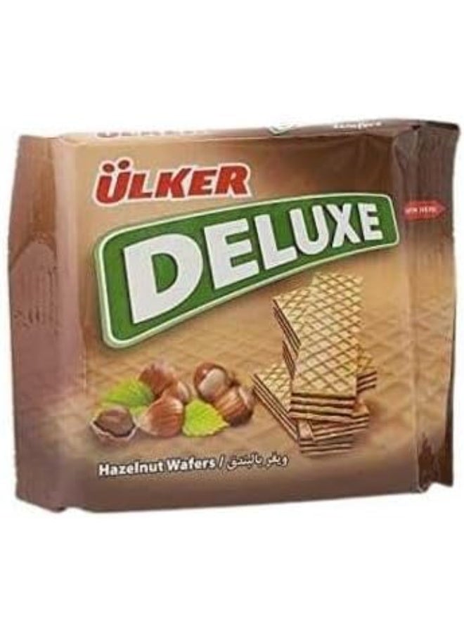 Ulker Deluxe Hazelnut Wafer – Pack of 3 | Crispy Wafer Layers Filled with Rich Hazelnut Cream | Premium Sweet Snack - Image 1