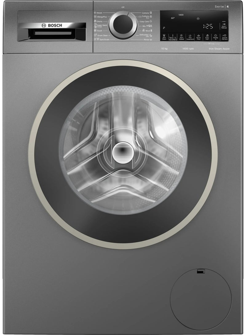 BOSCH Front Load Washing Machine - Series 6 - 10 Kg - 1400 Rpm - Eco Silence Drive Motor - Delay Start - Wi-Fi - 10 kg WGK254ZREG grey - Image 1