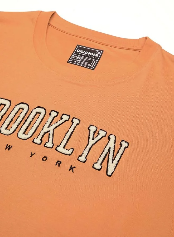 ديلينجر تيشيرت برقعة مطرزة وقصة واسعة للرجال