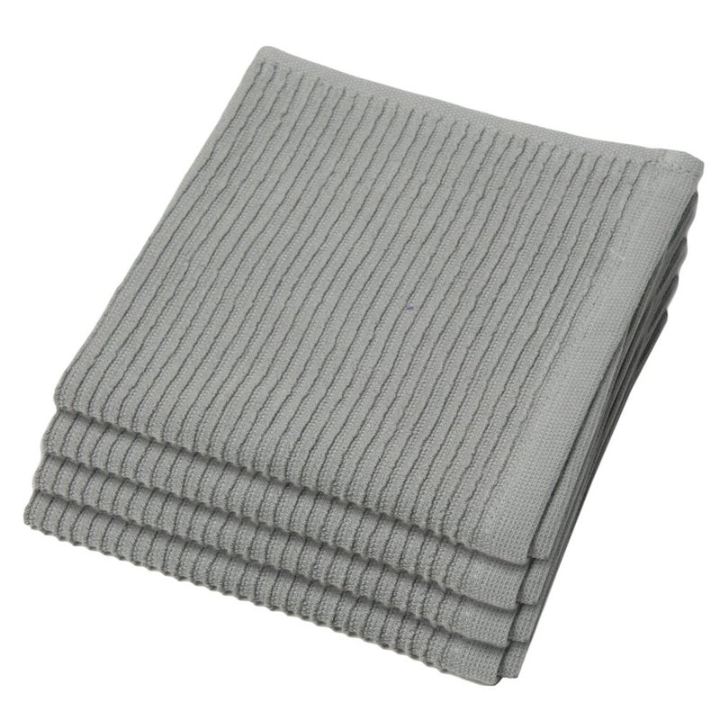 Now Designs Ripple Kitchen Dishcloth London Gray 13 x 13in Set of 4