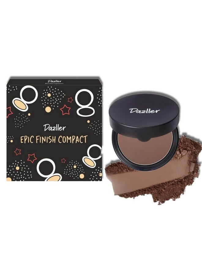 DAZLLER Epic Finish Compact Powder, Natural Matte, Buildable, Oil Control, With Vitamin E, For All Skin Types (Contour) - Image 1