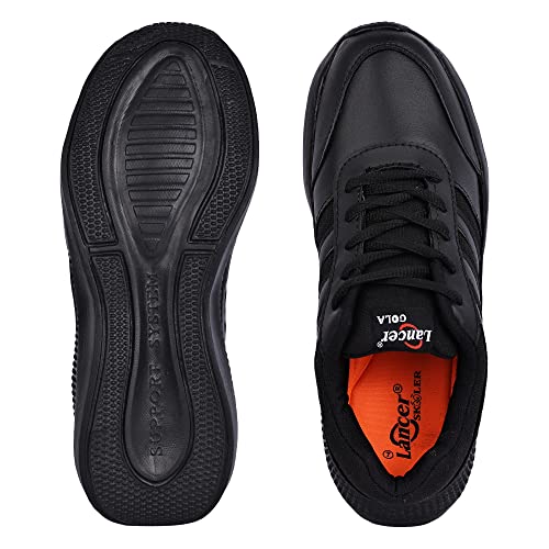 Lancer Kids Gola-L-PREMBLK Black Premium School Shoes - Image 4