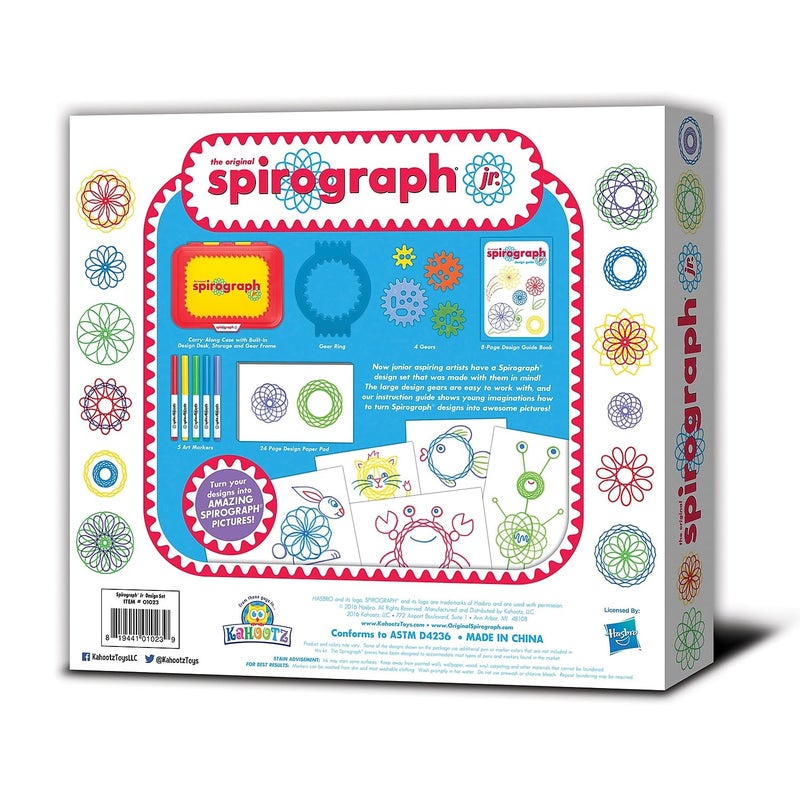 Spirograph Jr. â€” Jumbo Sized Gears Classic Retro Toy For Spiral Drawing Art Design Toy Kit for Smaller Hands â€” For Kids Ages 3 and Up - Image 3