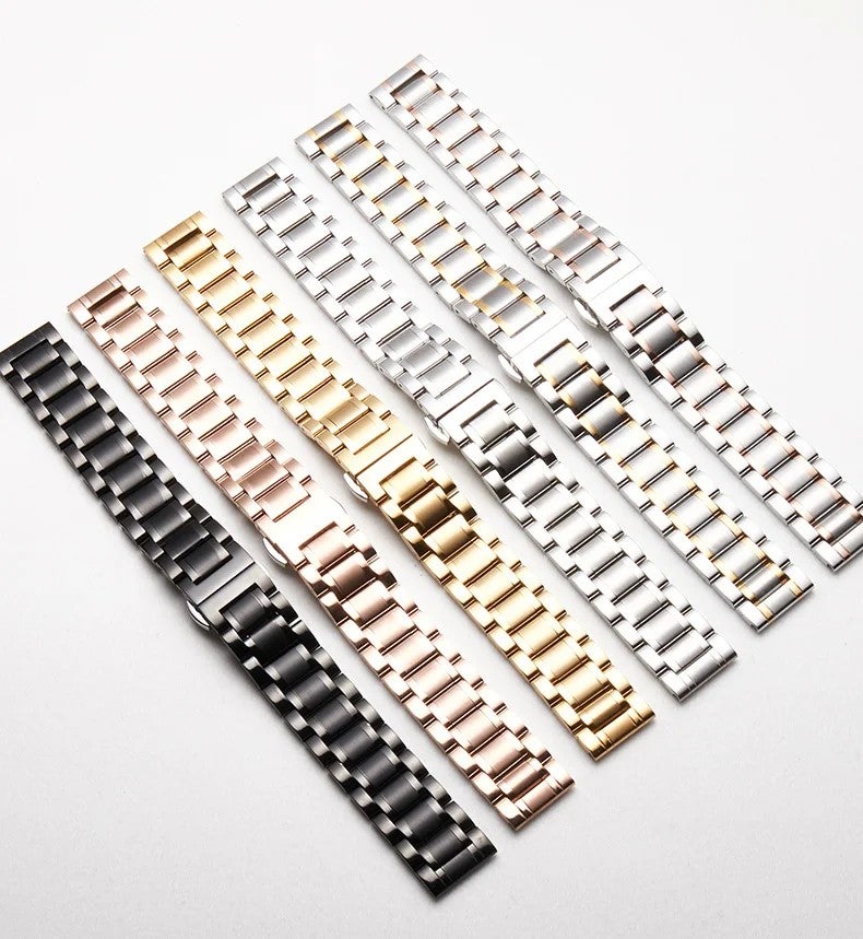 Bluejw Luxury Stainless Steel Watch Band with Curved Ends – Replaceable Metal Strap for Universal Smart Watches, Fits 18mm 20mm 22mm - Image 2