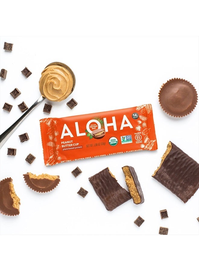 ALOHA Organic Plant Based Protein Bars - Peanut Butter Cup Bar - Vegan, Low Sugar, Gluten-Free, Paleo, Low Carb, Non-GMO, No Stevia, No Erythritol  - Image 5
