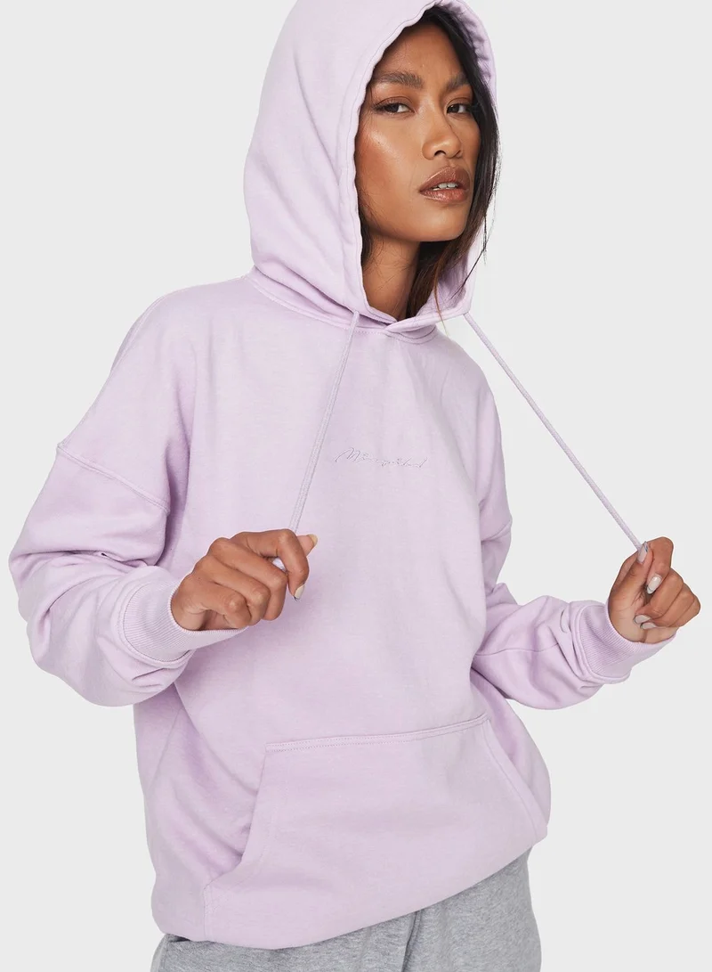 Missguided Oversized Knitted Hoodie