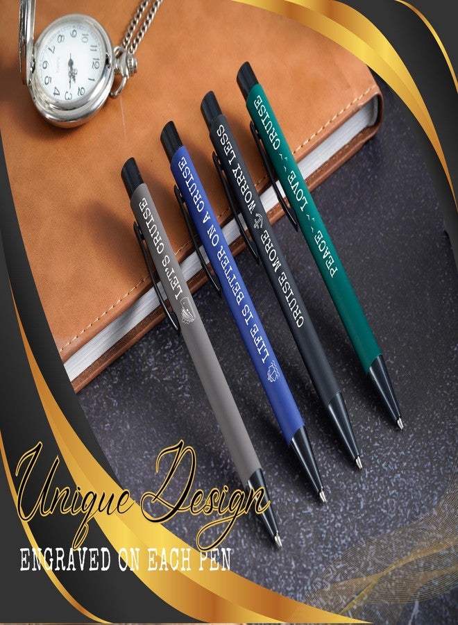 InnoBeta Cruise Gifts for Women, Men, Ballpoint Pens Gifts for Cruise Lovers, Birthdays, Christmas, Set of 4 - Image 2