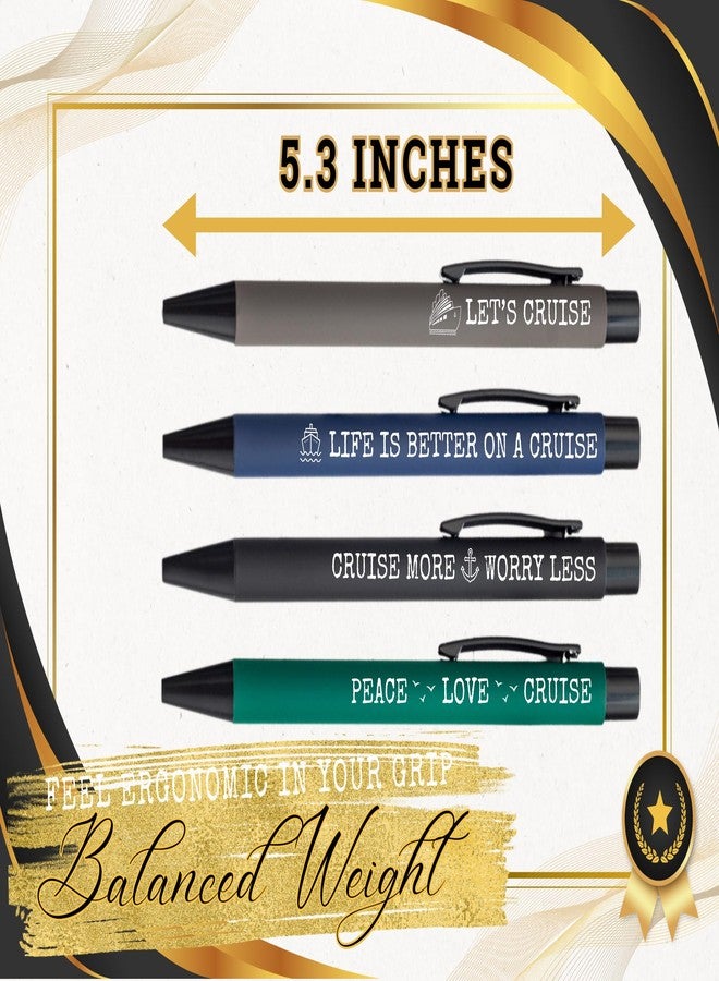 InnoBeta Cruise Gifts for Women, Men, Ballpoint Pens Gifts for Cruise Lovers, Birthdays, Christmas, Set of 4 - Image 4