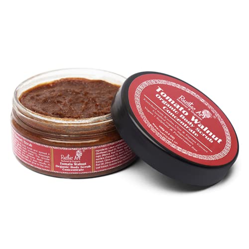 Rustic Art Tomato Walnut Body Scrub Concentrate | Foaming Exfoliant with Walnut Shell & Fruit Extracts | Sulphate and Paraben Free | Smooth, Radiant Skin | 100 g - Image 1