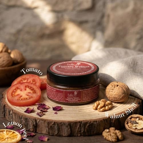 Rustic Art Tomato Walnut Body Scrub Concentrate | Foaming Exfoliant with Walnut Shell & Fruit Extracts | Sulphate and Paraben Free | Smooth, Radiant Skin | 100 g - Image 4