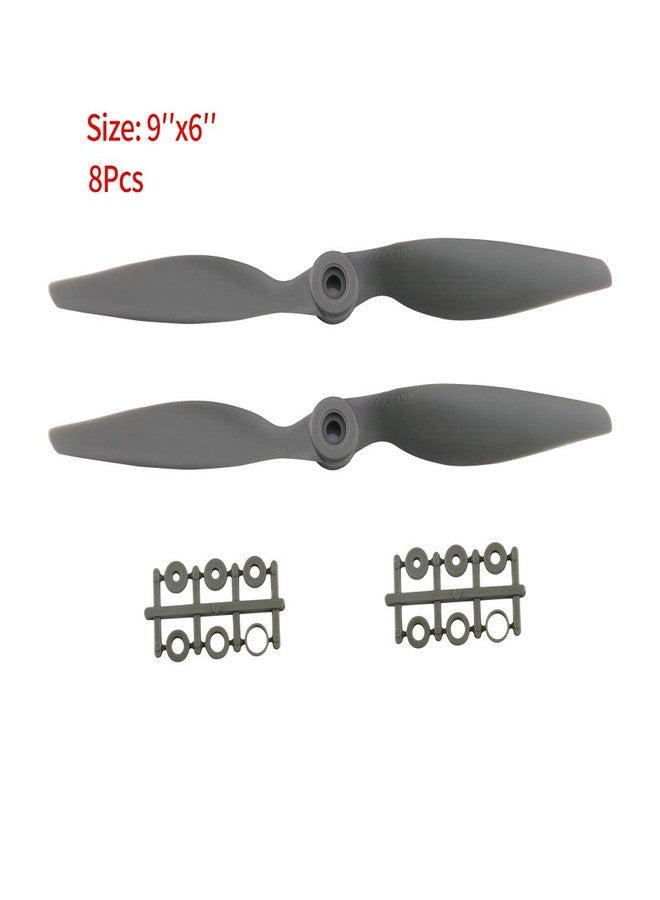 SoloGood 8PCS CCW Gemfan APC Nylon Propeller 9060 Prop for RC Airplane with Adapter Rings - Image 2