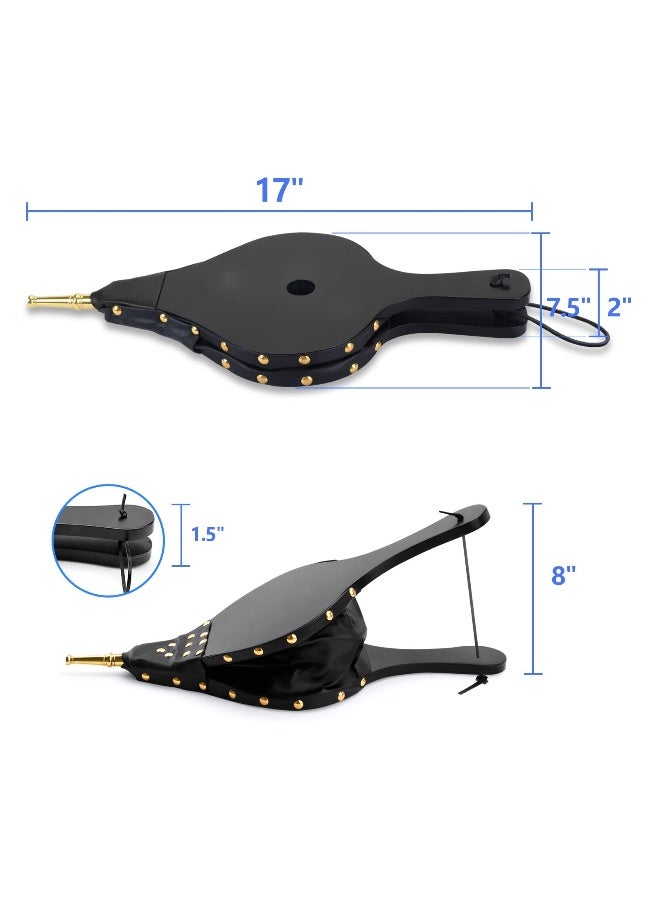 17"x 7.5" Bellows,Fireplace Bellows for Fire Pit Wood Stove Camping, Fireplace Blower with Hanging Strap,Cast Nozzle Fireplace Bellows Indoor(Black,17"x 7.5") - Image 2