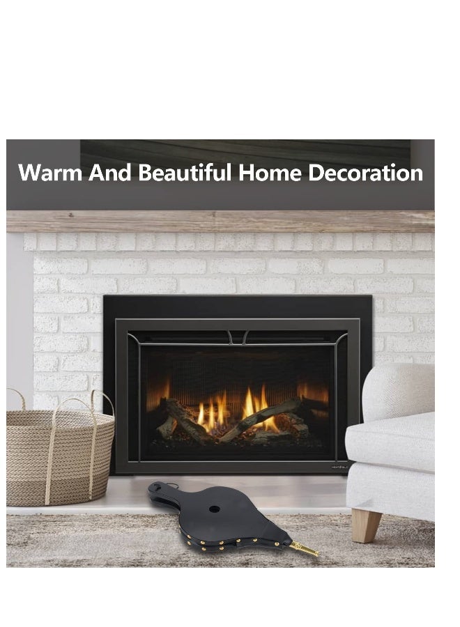 17"x 7.5" Bellows,Fireplace Bellows for Fire Pit Wood Stove Camping, Fireplace Blower with Hanging Strap,Cast Nozzle Fireplace Bellows Indoor(Black,17"x 7.5") - Image 5