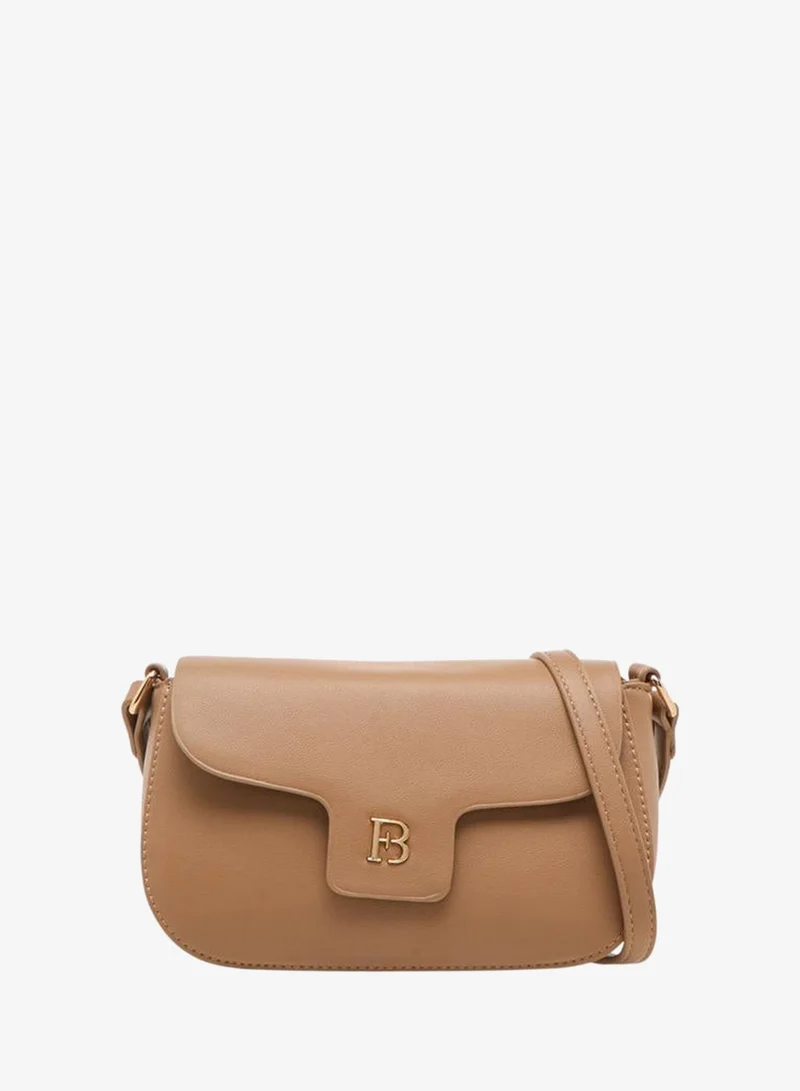 Solid Crossbody Bag with Adjustable Strap