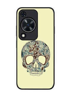 Rugged Black edge case for Huawei nova Y72 / Huawei Enjoy 70 4G, Slim fit Soft Case Flexible Rubber Edges Anti Drop TPU Gel Thin Cover - Skully Tattoo