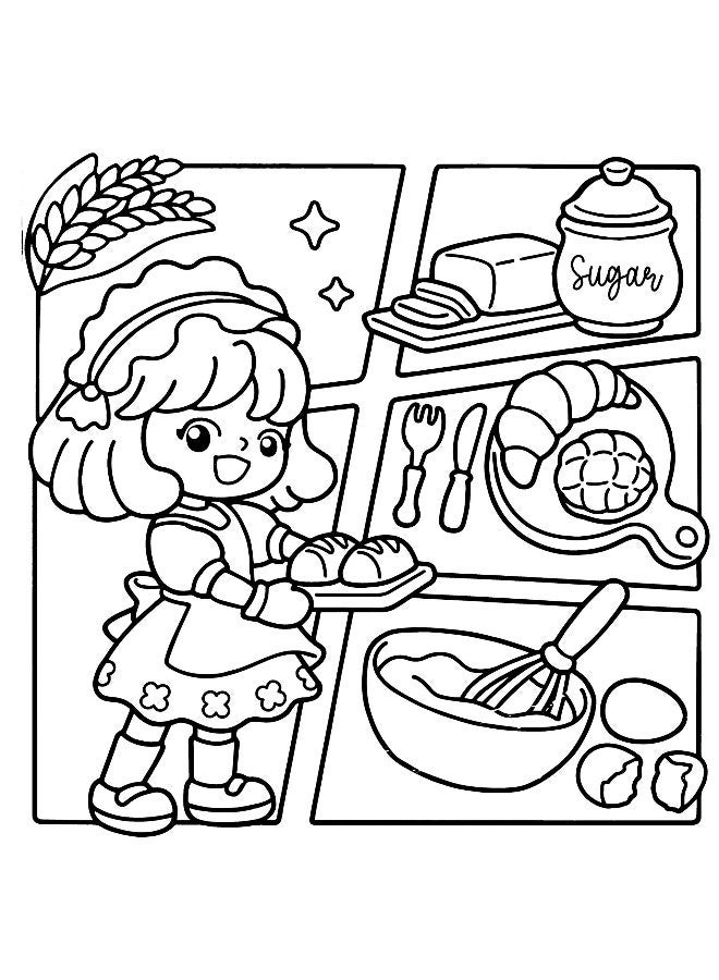 Bincoo Cute & Comfy Coloring Book Set - Girl Spaces, Cozy Times - Thick Paper, Single-Page Design, Stress Relief for Adults & Kids - Perfect Creative Gift for Artists & Families (2 Books, 40 Pages Each) - Image 4