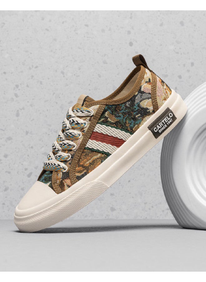 CARTELO Bestseller【woven Fabric】men's Versatile Canvas Shoes, Casual Sneakers, Trendy Skate Shoes, Men's Footwear - Image 1