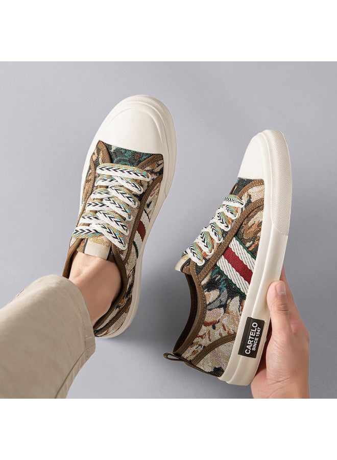 CARTELO Bestseller【woven Fabric】men's Versatile Canvas Shoes, Casual Sneakers, Trendy Skate Shoes, Men's Footwear - Image 4