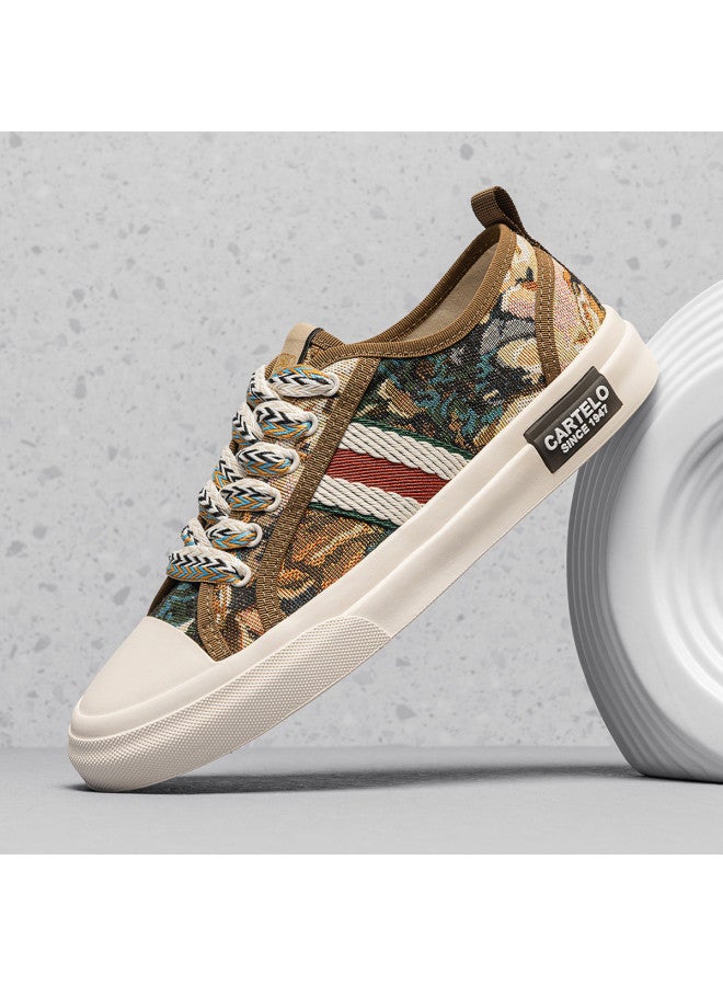 CARTELO Bestseller【woven Fabric】men's Versatile Canvas Shoes, Casual Sneakers, Trendy Skate Shoes, Men's Footwear - Image 2