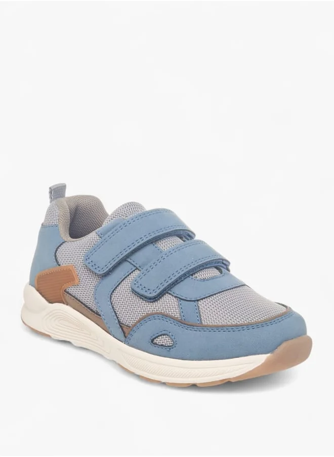 JUNIORS Boys Textured Sneakers With Hook And Loop Closure