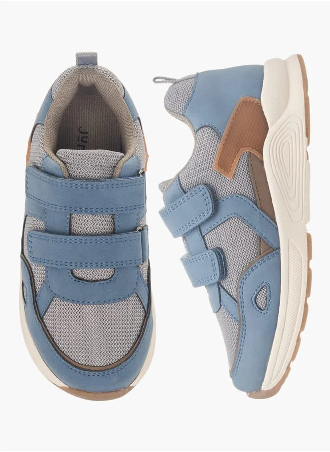 JUNIORS Boys Textured Sneakers With Hook And Loop Closure