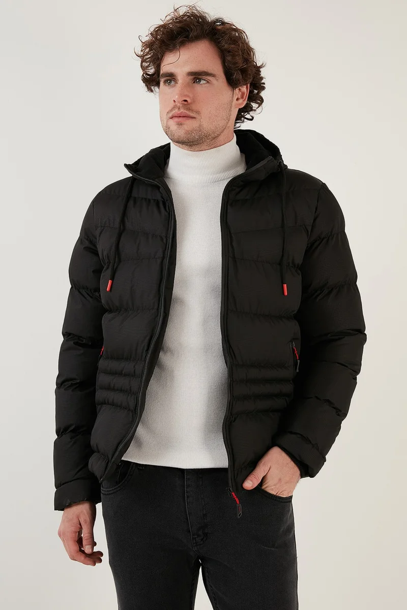 Buratti Hooded Zipper Pocket Slim Fit Coat Men's Coat 649000110