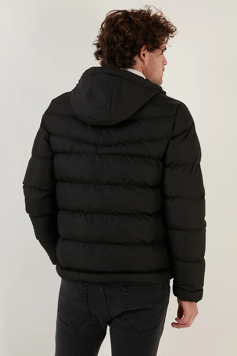 Buratti Hooded Zipper Pocket Slim Fit Coat Men's Coat 649000110
