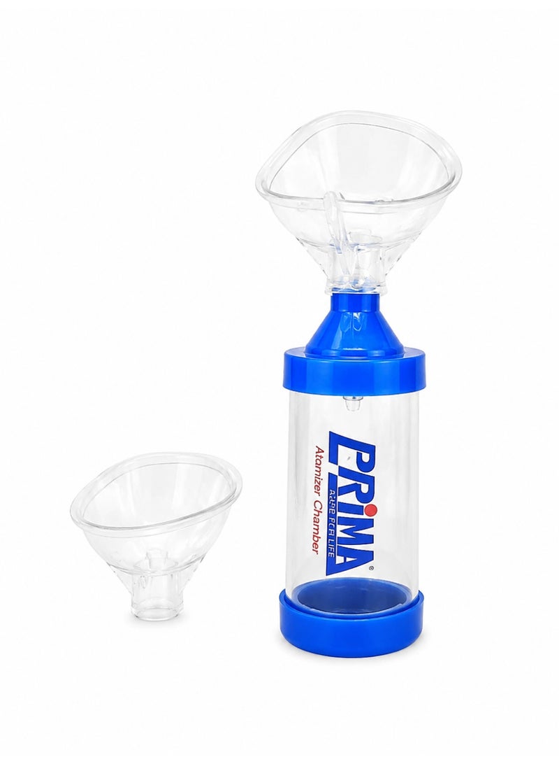 PRIMA Inhaler Chamber with Adult and Child Masks, Lightweight Design, Compatible with Common MDI Inhalers - Image 1