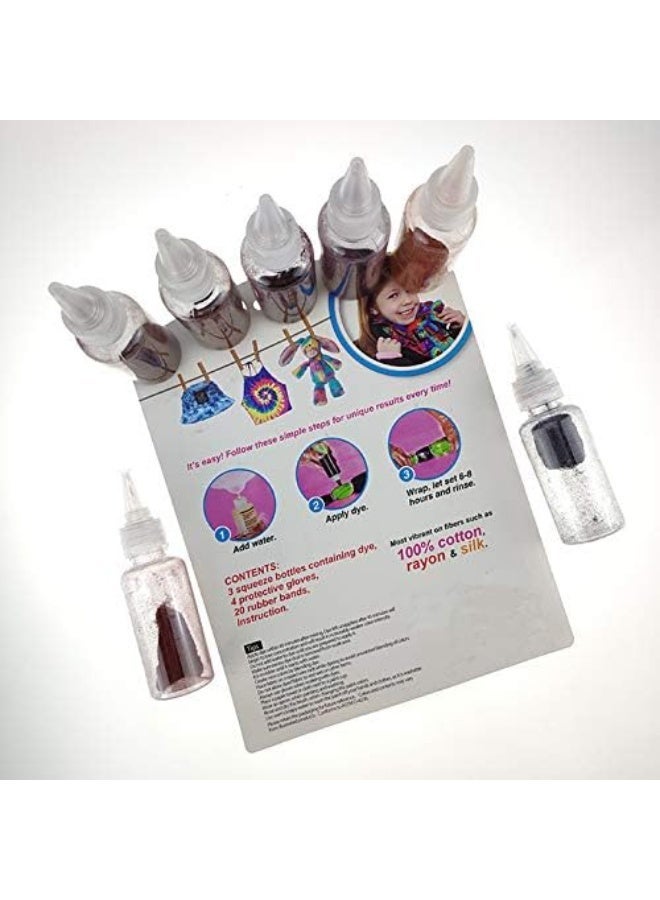 بريميفي مجموعة صباغة تاي داي من بريميفاي مكونة من 15 لون مع القفازات وأغطية المائدة - ألوان صباغة النسيج للأطفال والكبار والملابس والقمصان والحقائب والفساتين والقبعات والجوارب والقلنسوة | مجموعات الفنون - Image 5