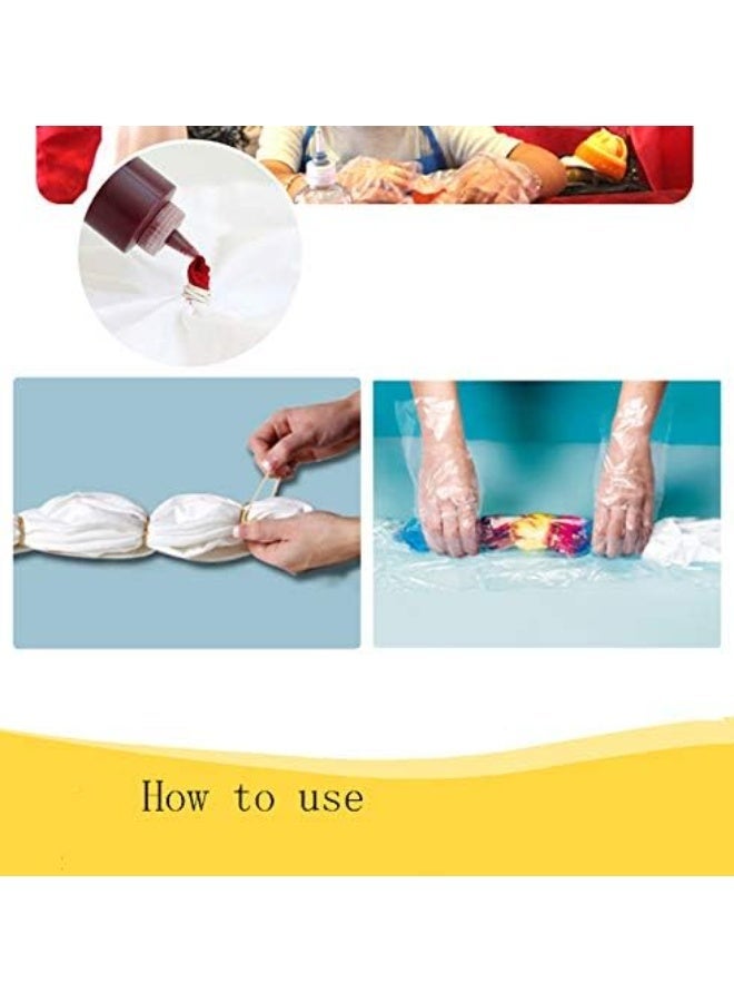 بريميفي مجموعة صباغة تاي داي من بريميفاي مكونة من 15 لون مع القفازات وأغطية المائدة - ألوان صباغة النسيج للأطفال والكبار والملابس والقمصان والحقائب والفساتين والقبعات والجوارب والقلنسوة | مجموعات الفنون - Image 3