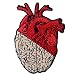 ZEGIN Heart Brain Patch Embroidered Badge Iron On Sew On Emblem - Image 2