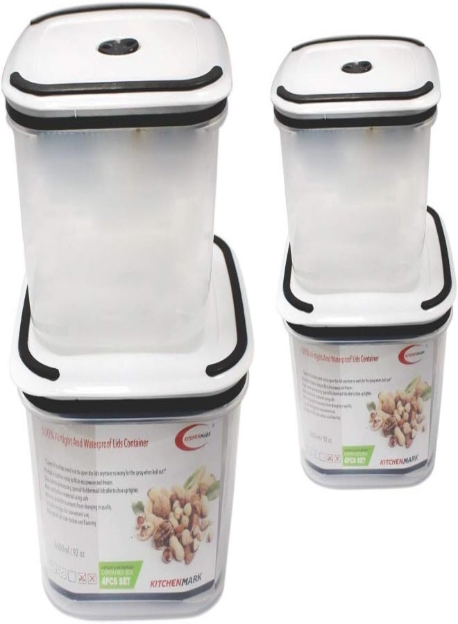 AKDC Food Container Det 4 Pcs Square Type By Kitchen Mark - Image 1