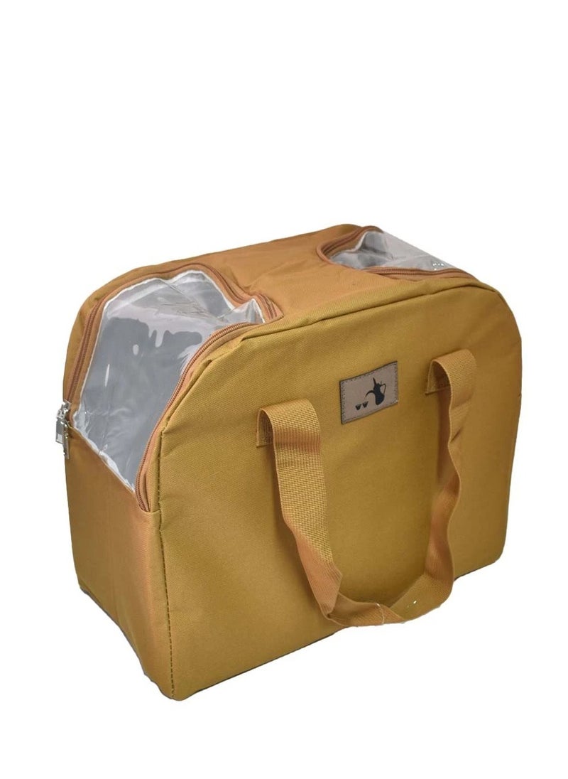BASURRAH Beige Canvas Bag Basket Thermos Tea Coffee Dallah for Travel  - Image 1