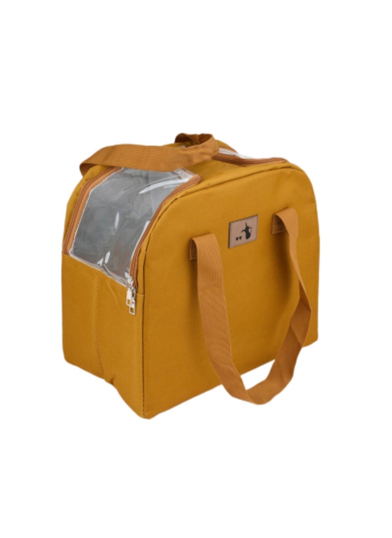 BASURRAH Beige Canvas Bag Basket Thermos Tea Coffee Dallah for Travel  - Image 2