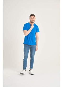 Four Man Men's Cotton Standard Pattern Non-Wrinkle Fabric Plain Basic T-Shirt  - Image 4