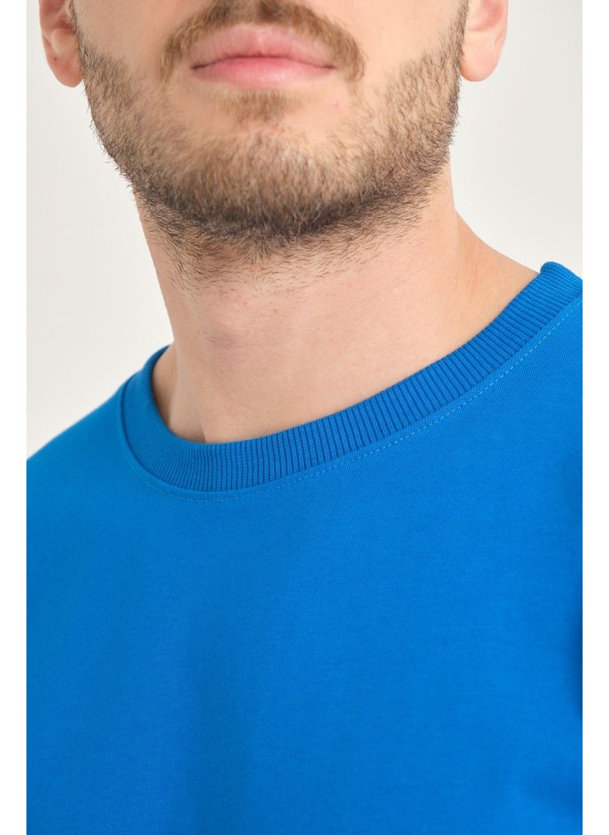 Four Man - Men's Cotton Standard Pattern Non-Wrinkle Fabric Plain Basic T-Shirt - Image 1