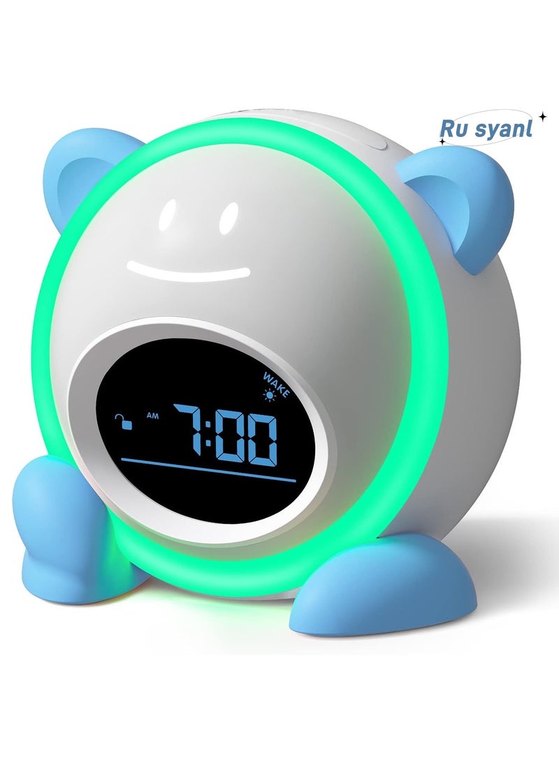 Ru syanl OK to Wake Clock for Kids - Sleep Training Clock with Night Light and Sound Machine, Kids Alarm Clock for Bedrooms  - Image 1