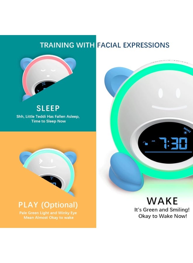 Ru syanl OK to Wake Clock for Kids - Sleep Training Clock with Night Light and Sound Machine, Kids Alarm Clock for Bedrooms  - Image 2