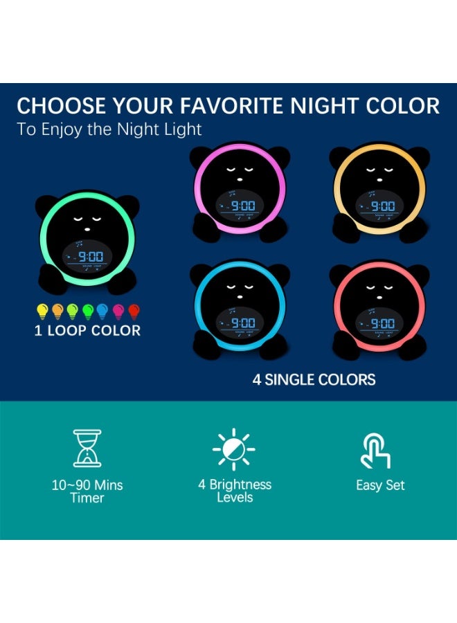 Ru syanl OK to Wake Clock for Kids - Sleep Training Clock with Night Light and Sound Machine, Kids Alarm Clock for Bedrooms  - Image 5