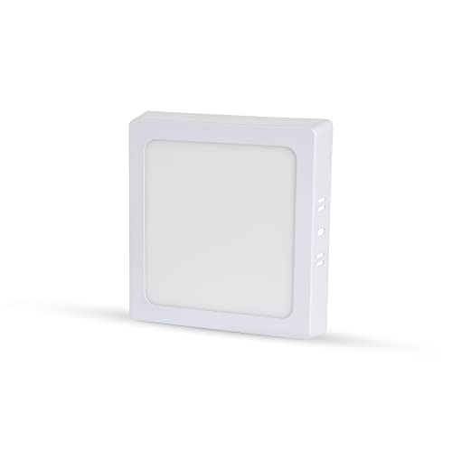 D'Mak D’Mak 15 Watt White LED Panel Ceiling Light, Aluminium Metal Powder Coated, Surface Mounted LED Light with Driver, Square, Energy Saving Lights for Living Room, Bedroom and Hall, Pack of 2 - Image 3