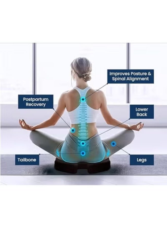 Memory foam seat cushion and back support set to relieve back and coccyx pain and improve posture for chairs, offices, and homes. - Image 4