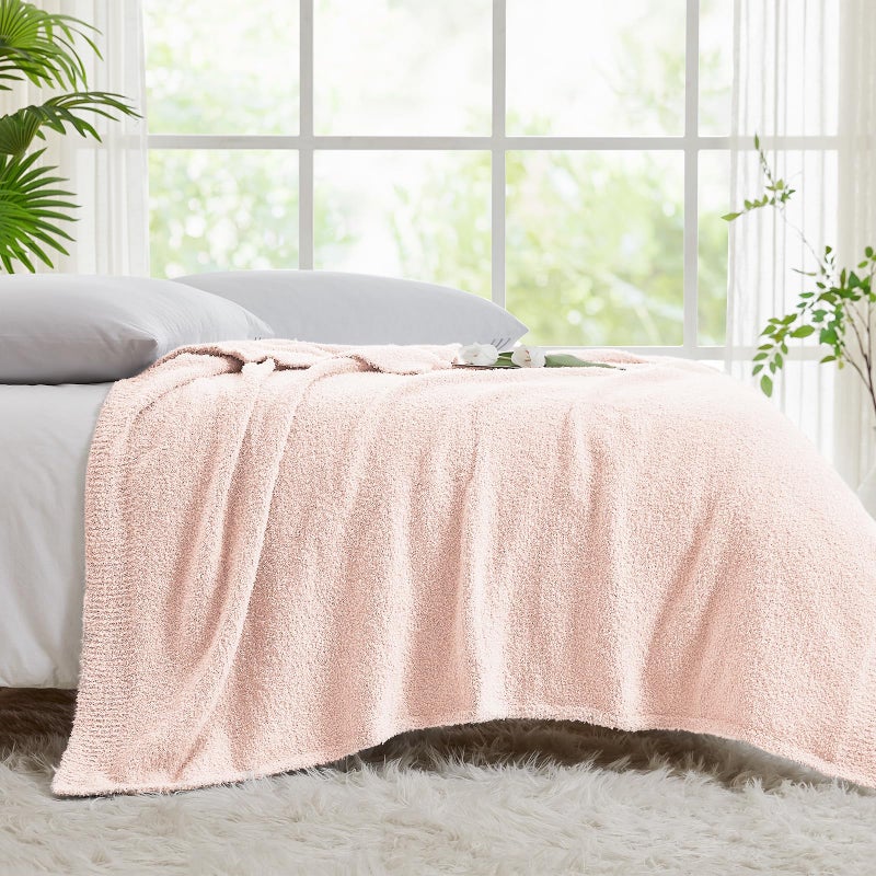 CYMULA Super Soft Pink Throw Blanket 50x60 inches- Lightweight Plush Fuzzy Fluffy Warm Cozy Blankets and Throws for Sofa Bed All Season Use - Image 5