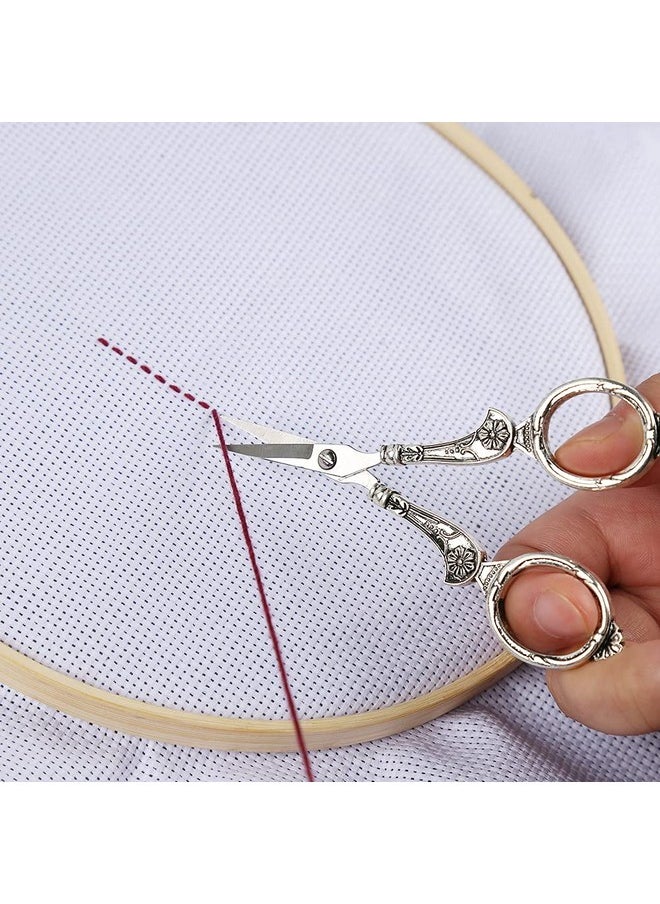 Butuze Embroidery Scissors Complete Vintage Sewing Tools With Sewing Needle Box Awl Sewing Thimble Threader For Sewing Cutting Art Work Embroidery Needlework  - Image 4