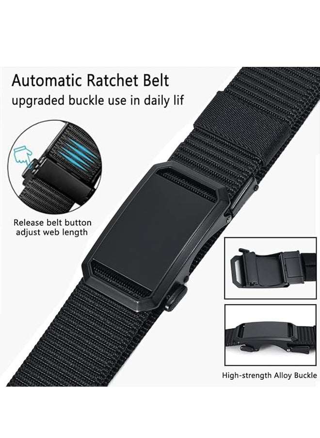 Generic Outdoor Nylon Sports Men's Belt Black, Men'S Casual Nylon Belt, Automatic Iron Buckle, Suitable for Outdoor Activities  - Image 3