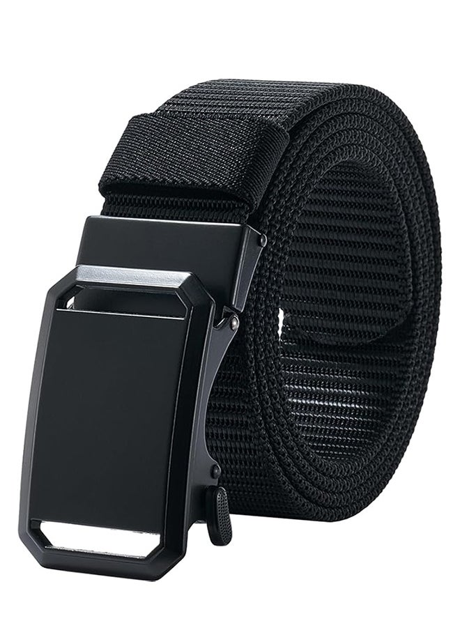 Generic Outdoor Nylon Sports Men's Belt Black, Men'S Casual Nylon Belt, Automatic Iron Buckle, Suitable for Outdoor Activities  - Image 1