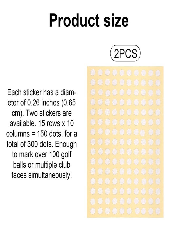 Fukaisu 300pcs White Reflective Dot Stickers, 0.26in High-Reflective Golf Simulator Ball Marker Decals Weatherproof Launch Monitor Sticker for Simulators High-Speed Cameras & Launch Monitors - Image 2