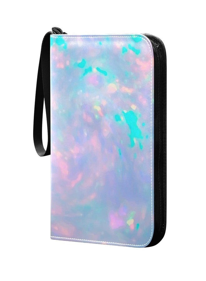 ALAZA 4 Pockets Trading Card Album Holder Book Folder Sports Card Binder Magical Rainbow 4 400 Double Side Pockets for 3 Ring Binder Zipper - Image 2