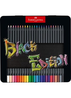 Blackwood 116425 Coloring Pencils Black Edition 24 Metal Case