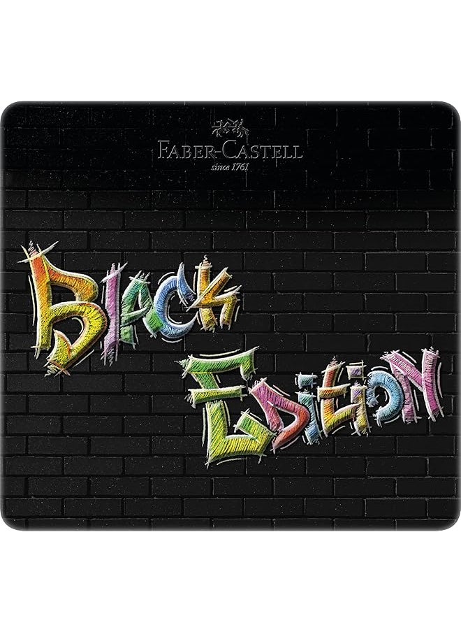 FABER-CASTELL - Blackwood 116425 Coloring Pencils Black Edition 24 Metal Case - Image 1